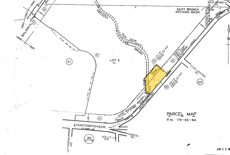 301 W Huntington Dr, Arcadia, CA for rent - Plat Map - Image 2 of 13