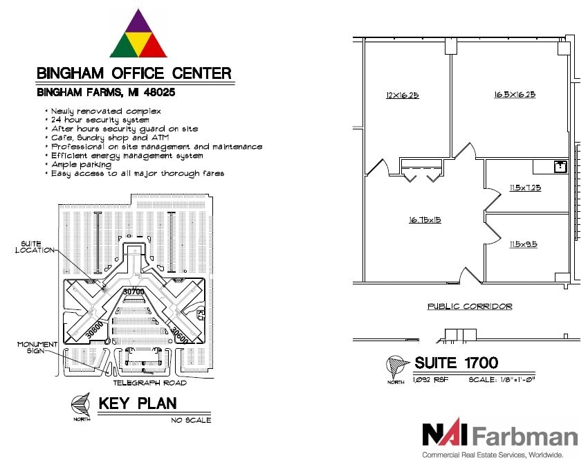 30600-30700 - 30800 Telegraph Rd, Bingham Farms, MI to rent Floor Plan- Image 1 of 1
