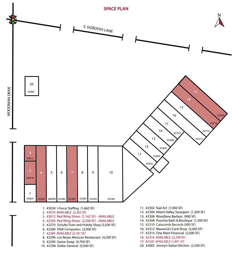 2260-3024 E Dorothy Ln, Kettering, OH for rent Site Plan- Image 1 of 1