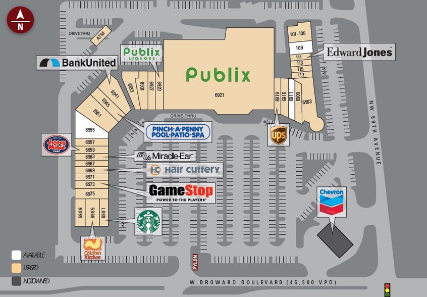 6901-6989 W Broward Blvd, Plantation, FL for rent - Site Plan - Image 2 of 14