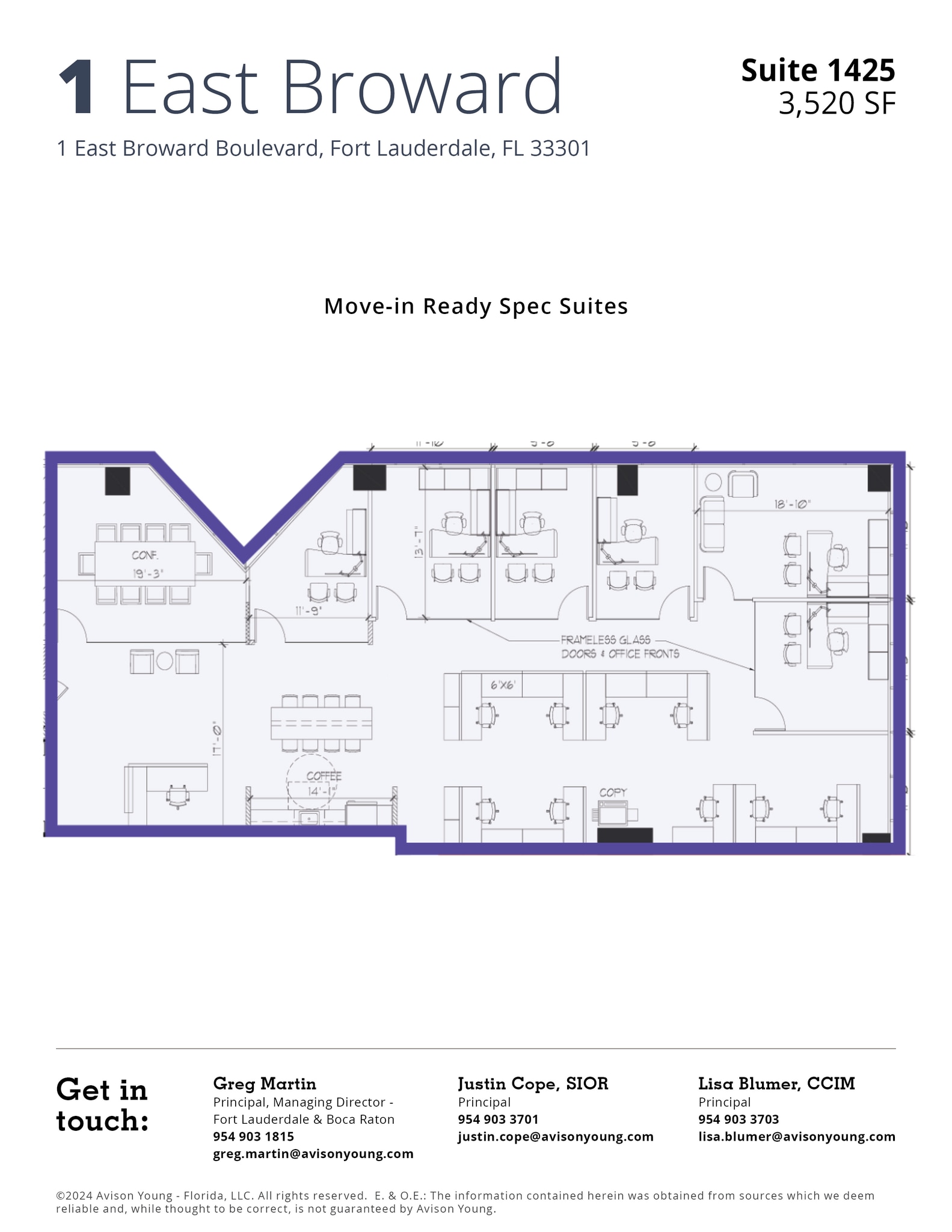 1 E Broward Blvd, Fort Lauderdale, FL to rent Floor Plan- Image 1 of 1