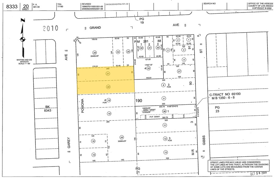 1338 S Garey Ave, Pomona, CA for sale - Plat Map - Image 1 of 1