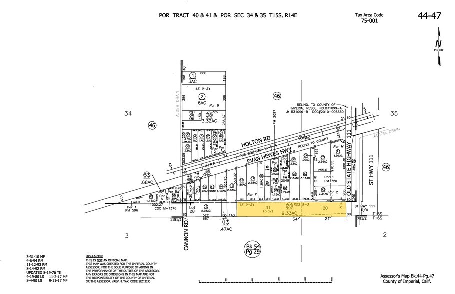 1963 US Highway 111, El Centro, CA for sale - Plat Map - Image 2 of 5
