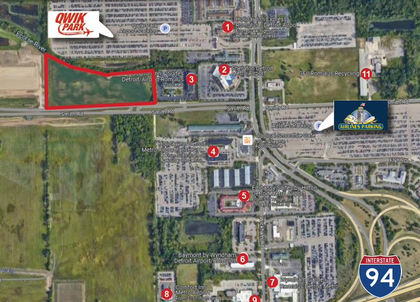 12.88 Acres Smith Road, Romulus, MI for sale - Primary Photo - Image 1 of 1