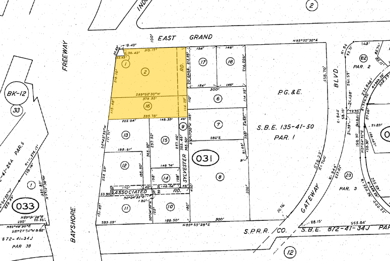 100-110 E Grand Ave, South San Francisco, CA for rent - Plat Map - Image 2 of 3