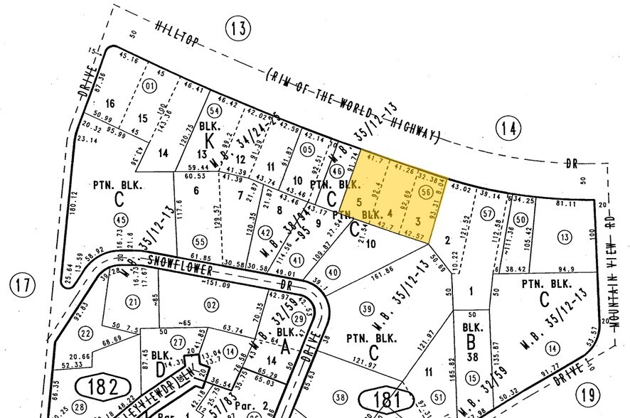 31961 Hilltop Blvd, Running Springs, CA for rent - Plat Map - Image 2 of 3