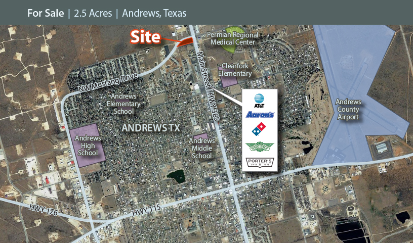 HWY 385, Andrews, TX for sale - Aerial - Image 1 of 3