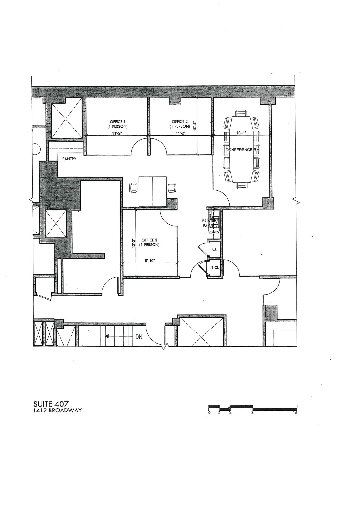 1412 Broadway, New York, NY to rent Floor Plan- Image 1 of 2