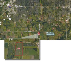 W 175th St, Overland Park, KS - AERIAL  map view