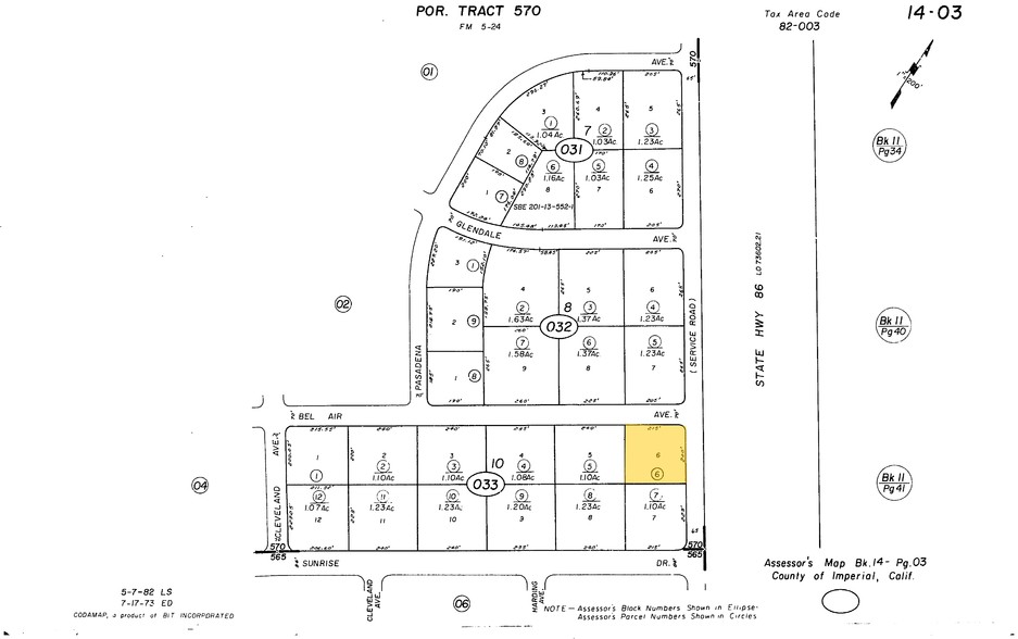 1319 Bel Air Ave, Thermal, CA for sale - Plat Map - Image 2 of 2