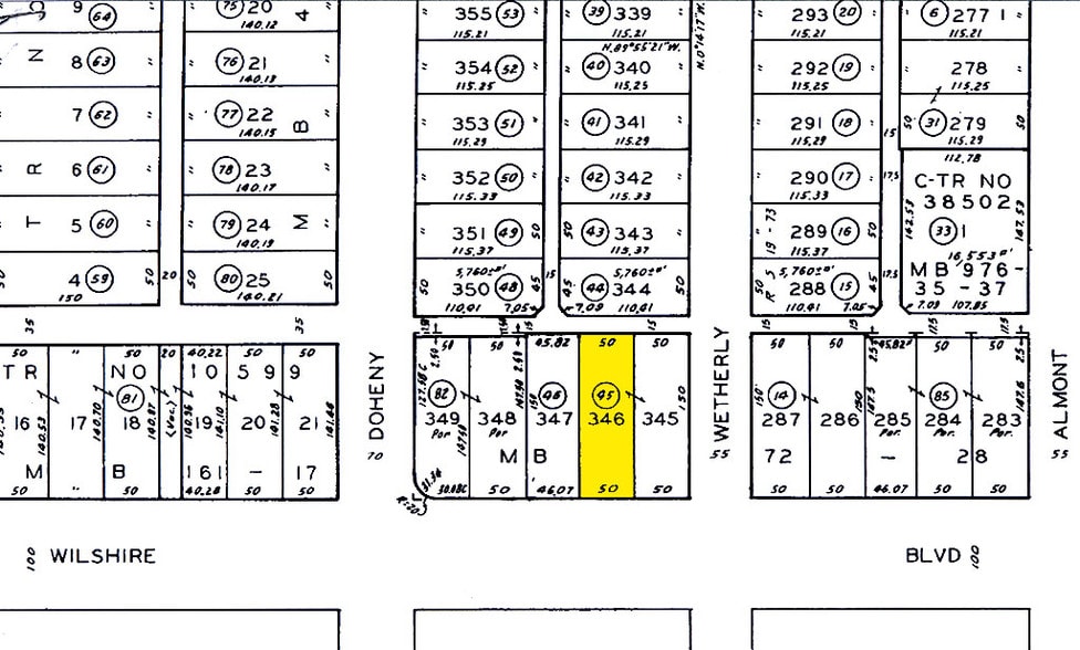 9033 Wilshire Blvd, Beverly Hills, CA to rent - Plat Map - Image 2 of 10