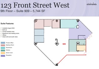 123 Front St W, Toronto, ON for rent Floor Plan- Image 1 of 1