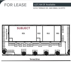 601-633 Terrace Dr, San Dimas, CA for rent Site Plan- Image 1 of 1