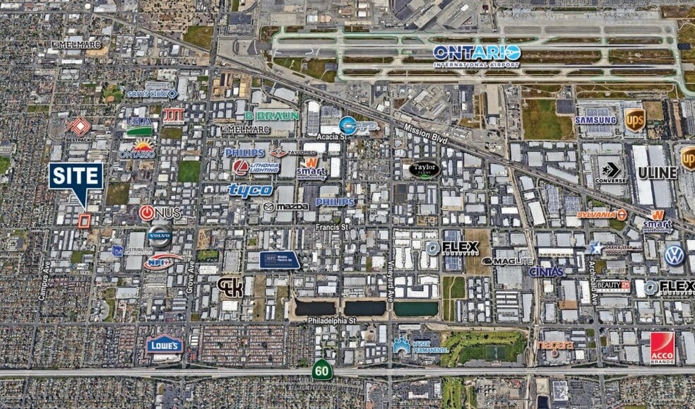 821 E Francis St, Ontario, CA to rent - Aerial - Image 2 of 4