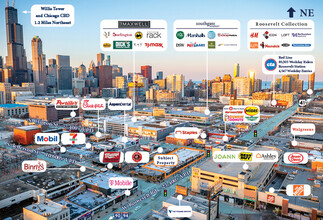 542-566 W Roosevelt Rd, Chicago, IL - aerial  map view