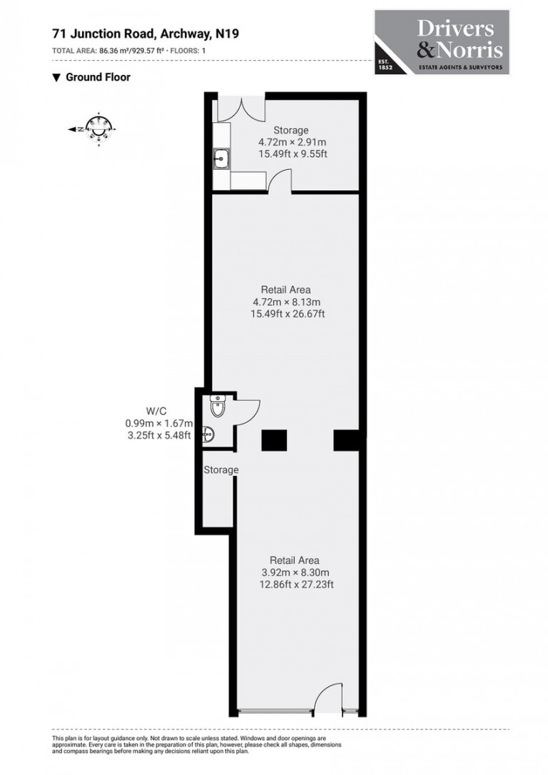 71 Junction Rd, London to rent Floor Plan- Image 1 of 5