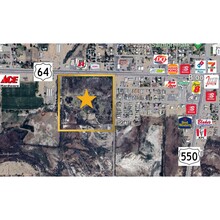 HWY 64 & South Church ST, Bloomfield, NM - aerial  map view