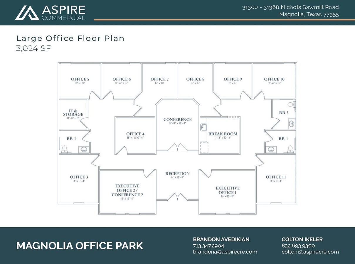 31300-31368 Nichols Sawmill Rd, Magnolia, TX 77355 - Unit 7-A -  - Floor Plan - Image 1 of 3