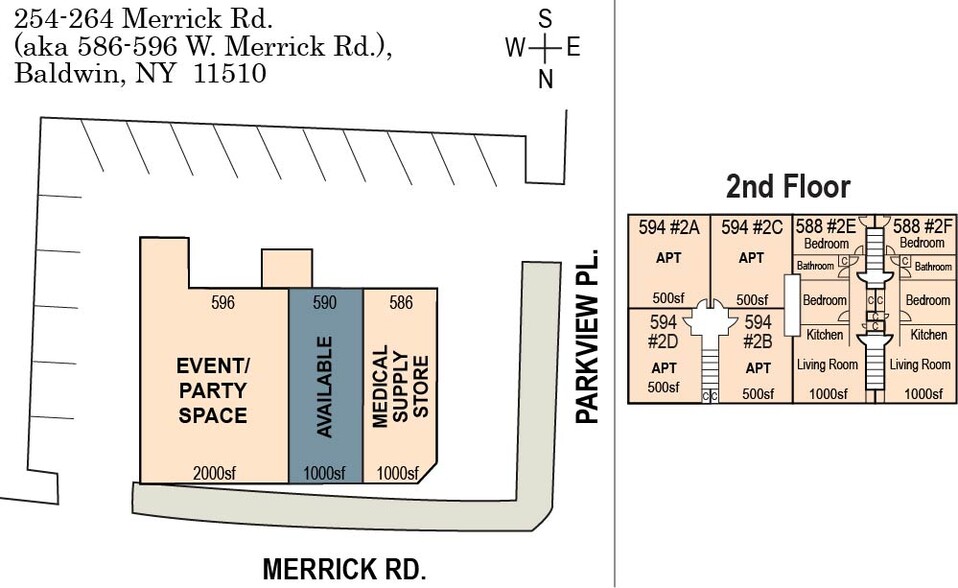586-596 Merrick Rd, Baldwin, NY for rent - Building Photo - Image 2 of 6