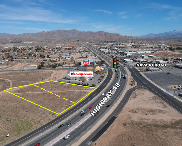 Highway 18 & Navajo Rd, Apple Valley, CA for sale - Aerial - Image 1 of 3