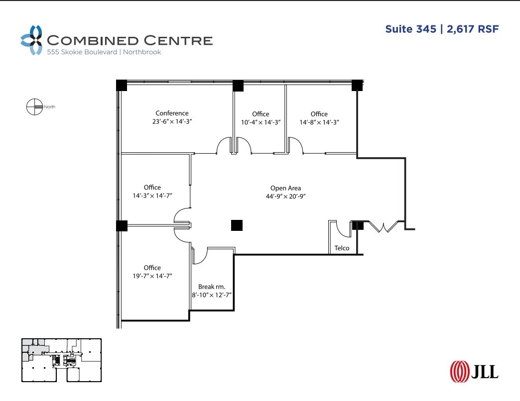 707 Skokie Blvd, Northbrook, IL to rent Floor Plan- Image 1 of 1