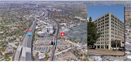 1990 N California Blvd, Walnut Creek, CA - aerial  map view