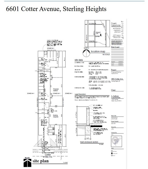 6601 Cotter Ave, Sterling Heights, MI for rent - Site Plan - Image 2 of 3