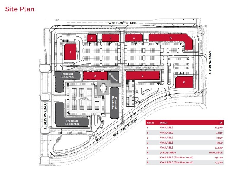 Oxford Promenade Building Three, Leawood, KS for rent - Site Plan - Image 2 of 2