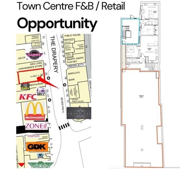 21-23 Drapery, Northampton to rent - Floor Plan - Image 2 of 2
