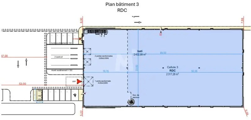 Light Industrial in Wissous to rent Floor Plan- Image 1 of 2