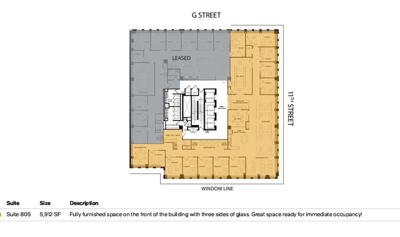 1100 G St NW, Washington, DC to rent Floor Plan- Image 1 of 1