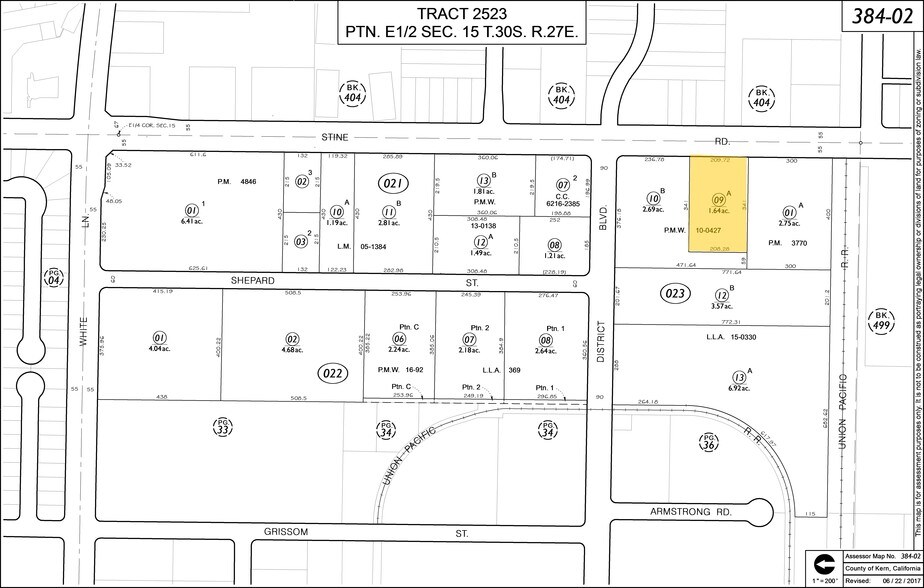 4723 Stine Rd, Bakersfield, CA for sale - Plat Map - Image 2 of 3