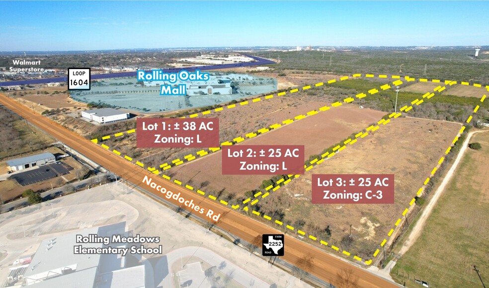 ±88 AC (3 LOTS) NEXT TO ROLLING OAKS MAL portfolio of 3 properties for sale on LoopNet.co.uk - Aerial - Image 2 of 4