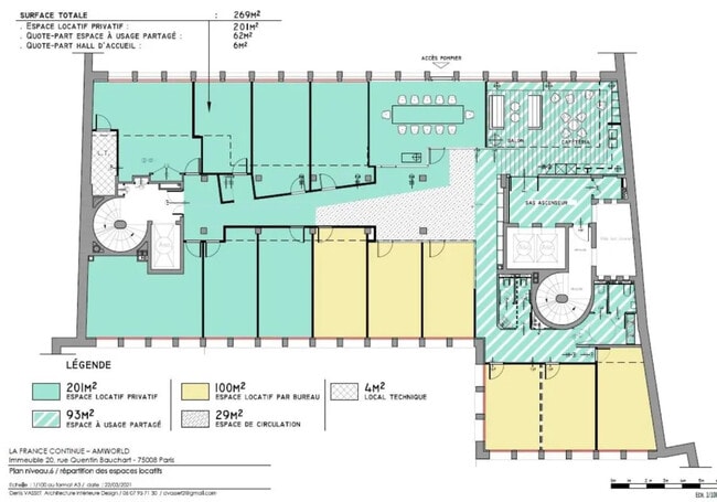 Location Bureaux 269 m²