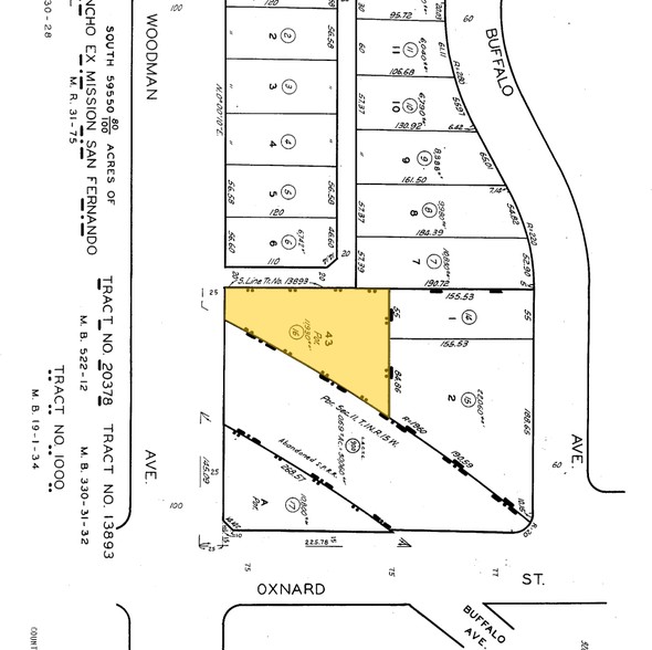 6016-6024 Woodman Ave, Van Nuys, CA for rent - Plat Map - Image 2 of 2