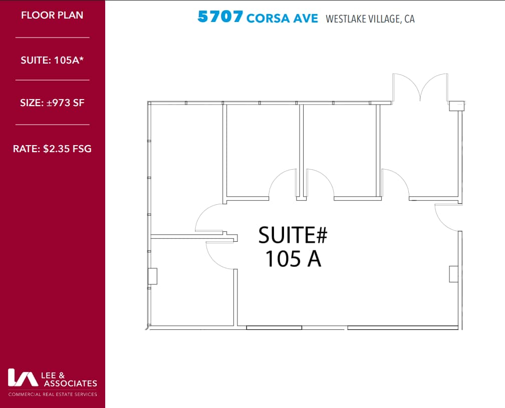 5707 Corsa Ave, Westlake Village, CA to rent Floor Plan- Image 1 of 2