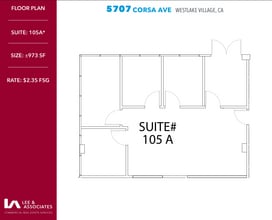 5707 Corsa Ave, Westlake Village, CA to rent Floor Plan- Image 1 of 2