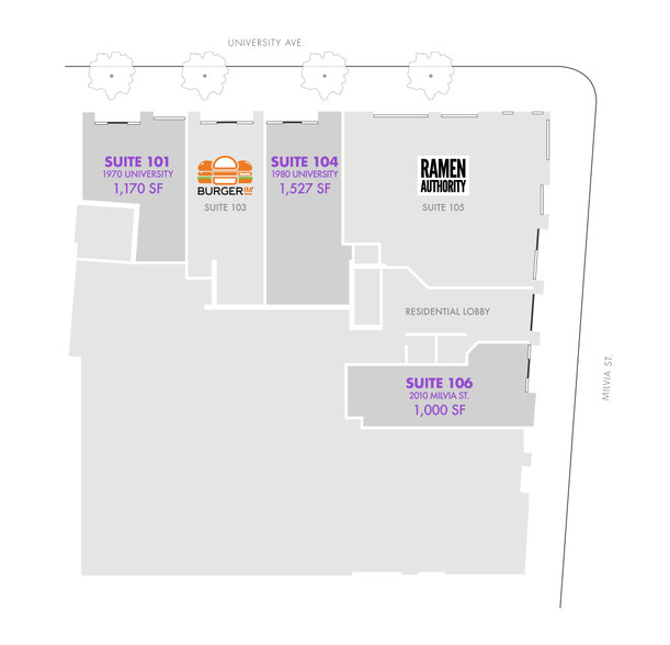 2010 Milvia St, Berkeley, CA for rent - Floor Plan - Image 2 of 8