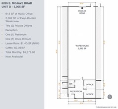 6285 S Mojave Rd, Las Vegas, NV for rent Floor Plan- Image 1 of 1