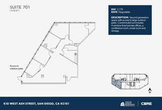 610 W Ash St, San Diego, CA to rent Floor Plan- Image 1 of 1