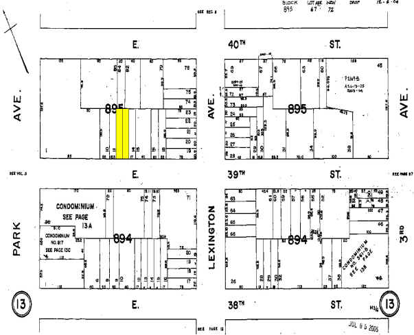 115 E 39th St, New York, NY for sale - Plat Map - Image 3 of 4