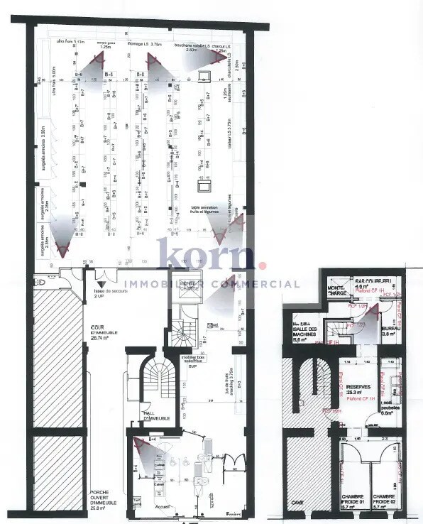 Retail in Paris to rent Floor Plan- Image 1 of 2