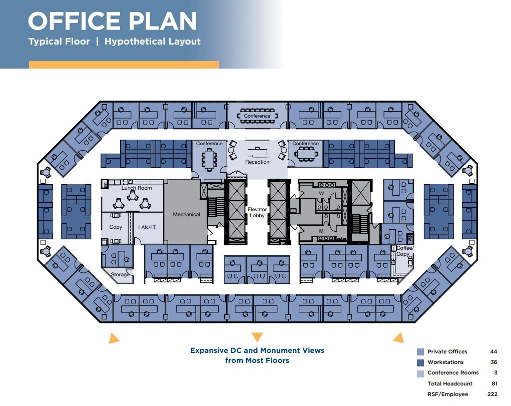 1100 Wilson Blvd, Arlington, VA to rent Floor Plan- Image 1 of 3
