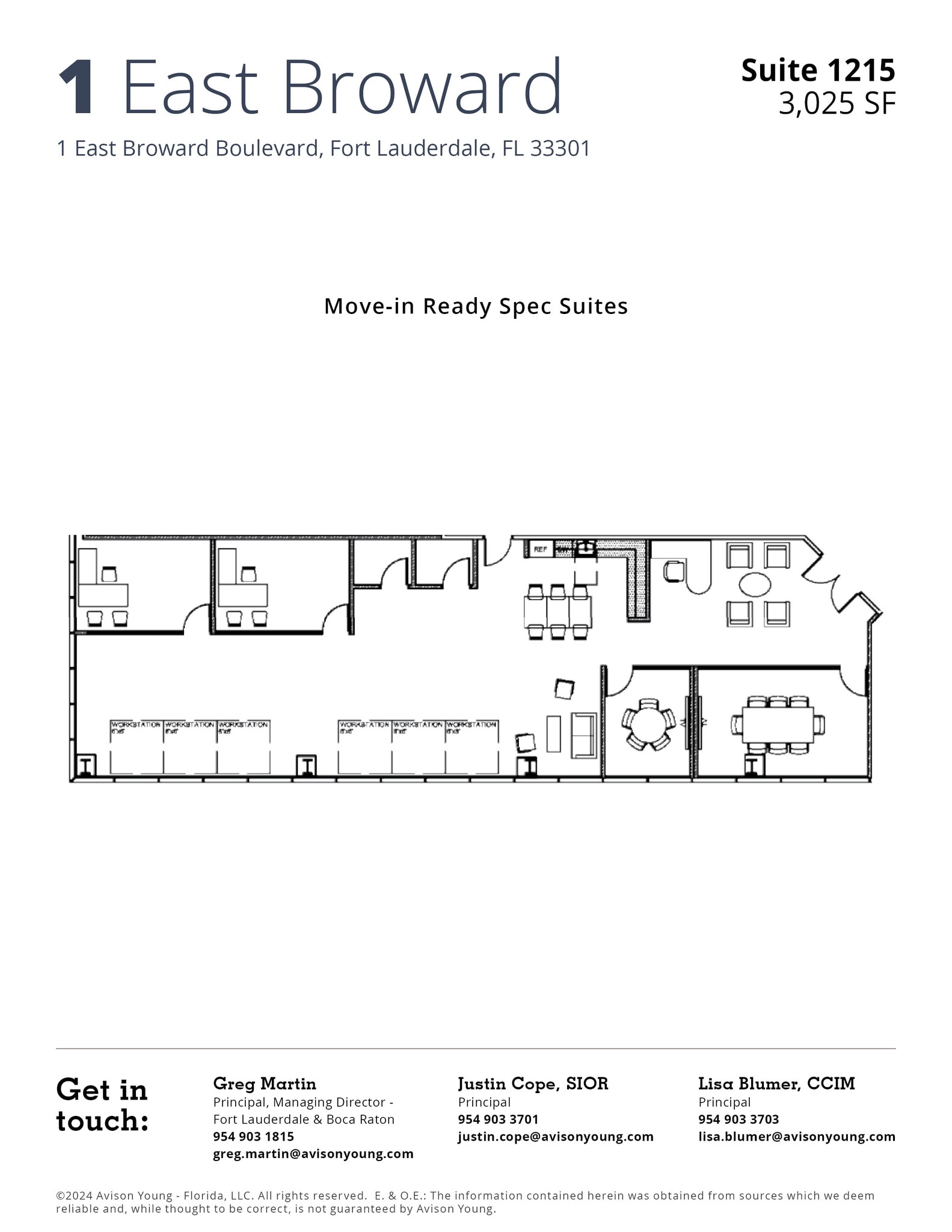 1 E Broward Blvd, Fort Lauderdale, FL to rent Floor Plan- Image 1 of 1
