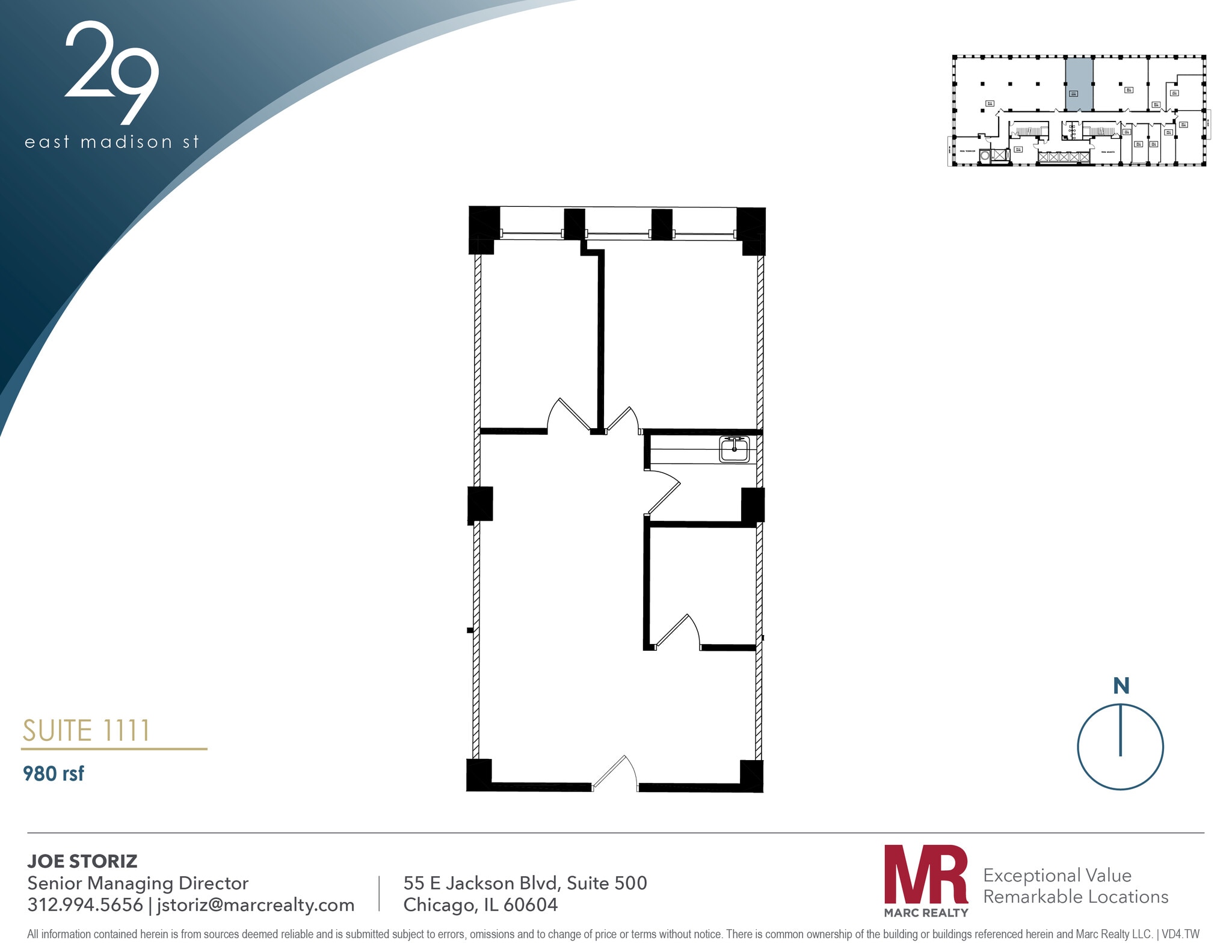 29 E Madison St, Chicago, IL to rent Floor Plan- Image 1 of 4