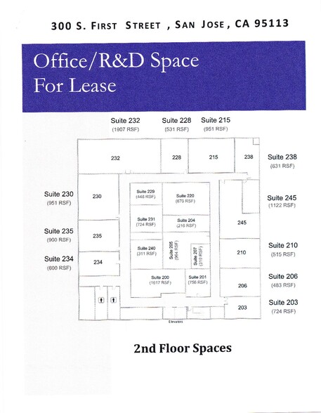 300-322 S 1st St, San Jose, CA for rent - Floor Plan - Image 3 of 4