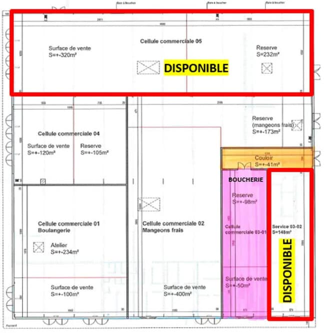 Location Commerce 552 m²