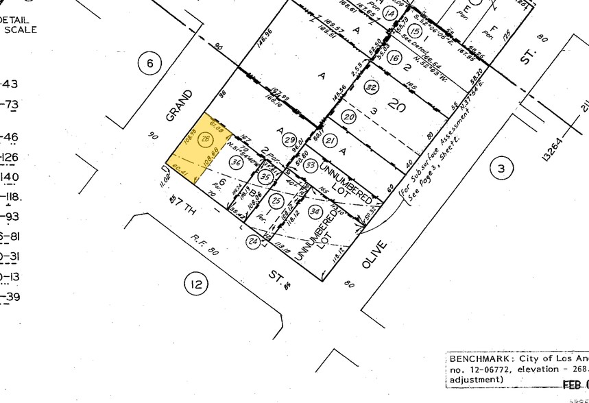 529 W 7th St, Los Angeles, CA for rent - Plat Map - Image 2 of 6