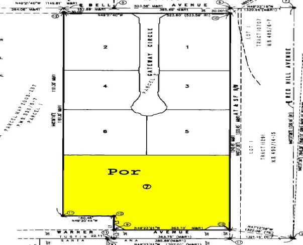 1175 Warner Ave, Tustin, CA for rent - Plat Map - Image 2 of 7