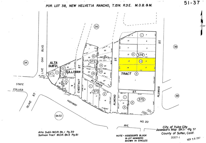 874 Plumas St, Yuba City, CA for rent - Plat Map - Image 2 of 3